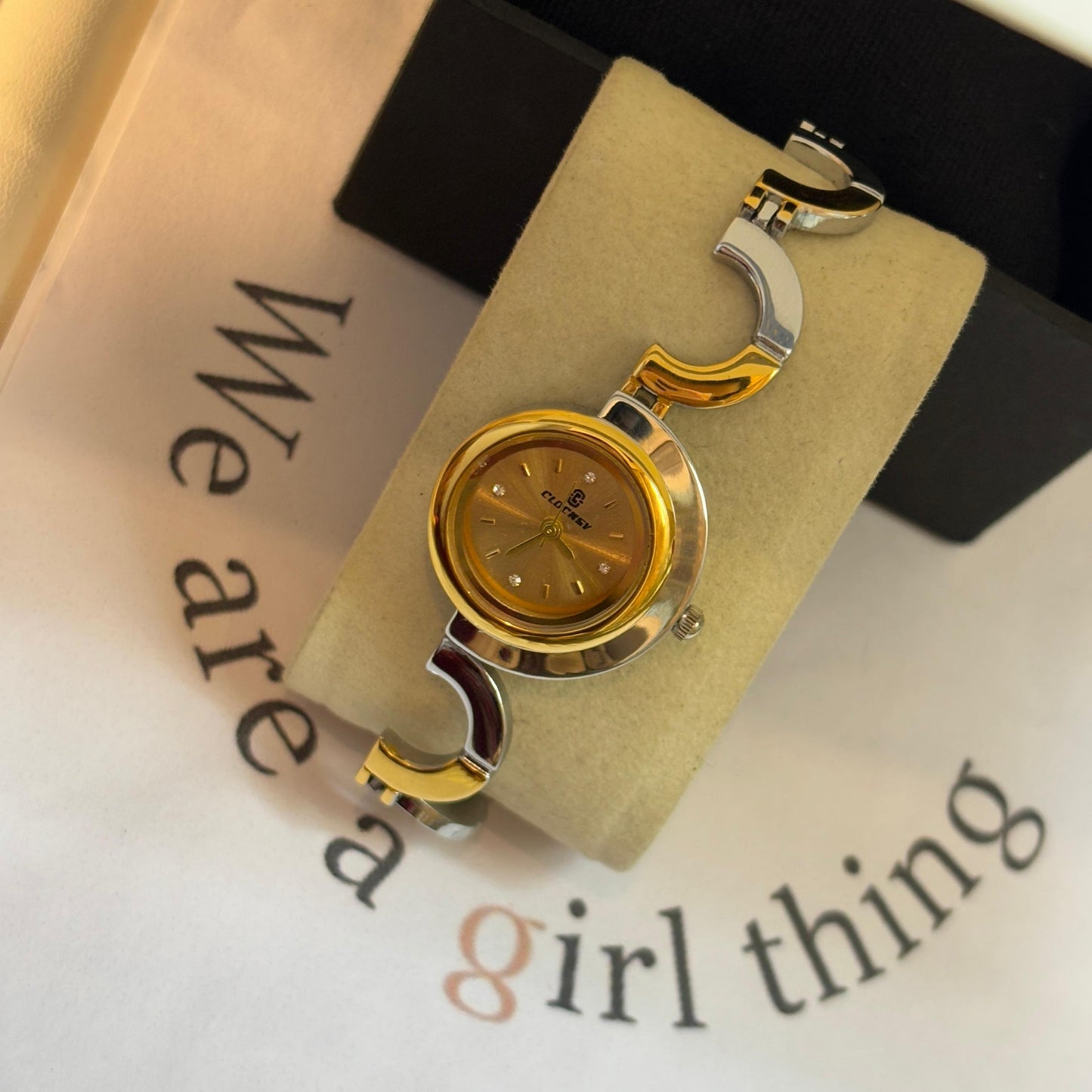 Clocksy Vintage Dual Tone Watch