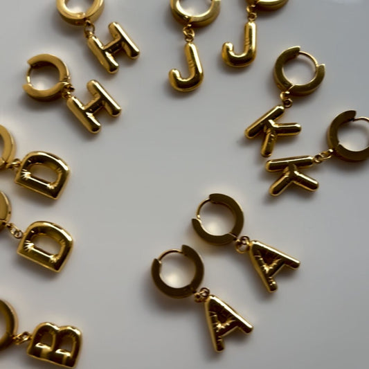 Initial Alphabet Earrings