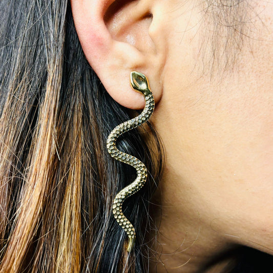 Boho Snake Earrings( Gold )