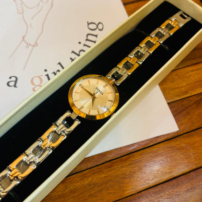 Fossil Link Dual Tone Watch