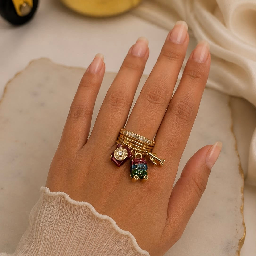 Travel Blogger Charm Ring