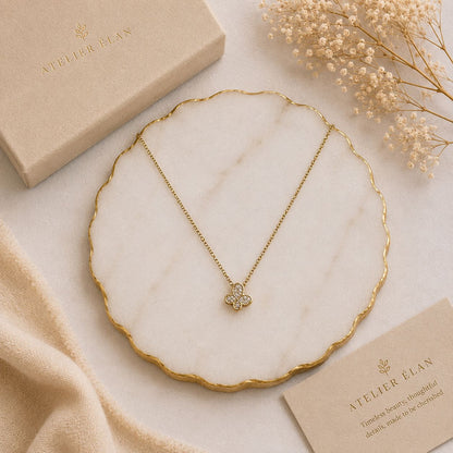Dainty Mini Butterfly Necklace ( Gold )