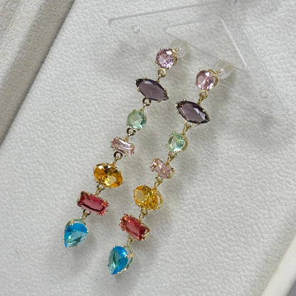 Crystal Bejewelled Earrings(Multi colour)