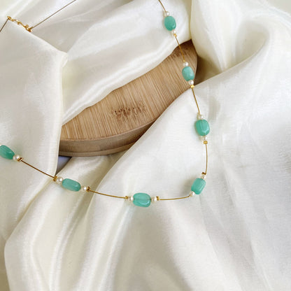 Turquoise Invisible Chain Necklace