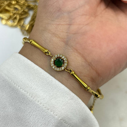 Emerald Mist Chain Bracelet