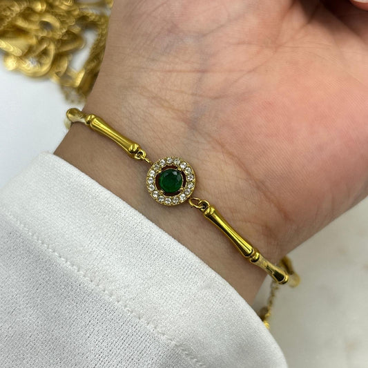 Emerald Mist Chain Bracelet