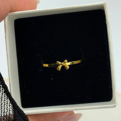 Mini Bow Charm Ring