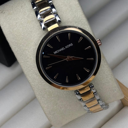 MK Sleek Dual Tone Black Watch