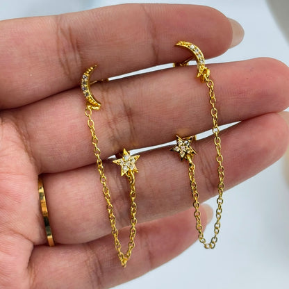 Sky Charm Flatback Earrings