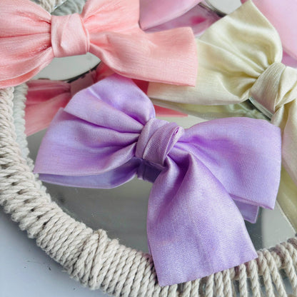 Pastel Matte Organza Bow Buckles