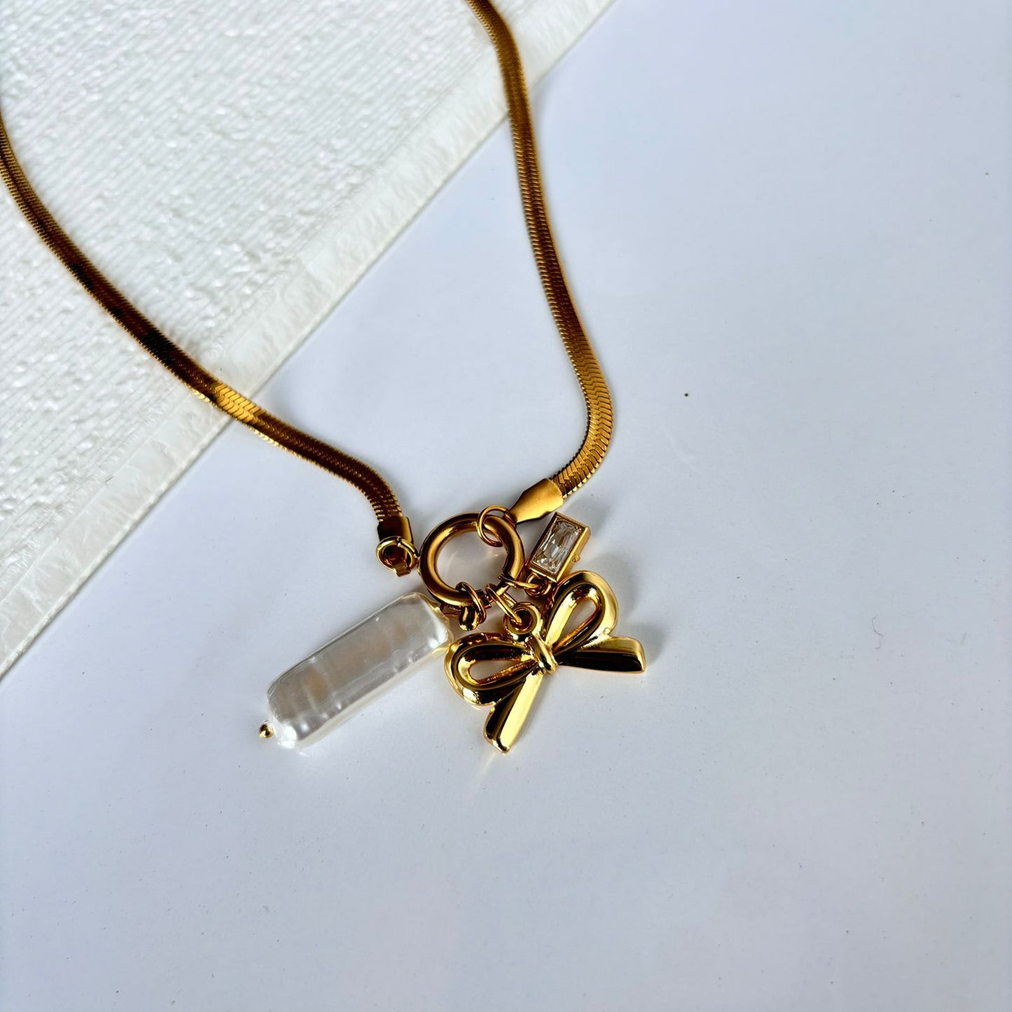 Bow Multi Charm Pandora Necklace