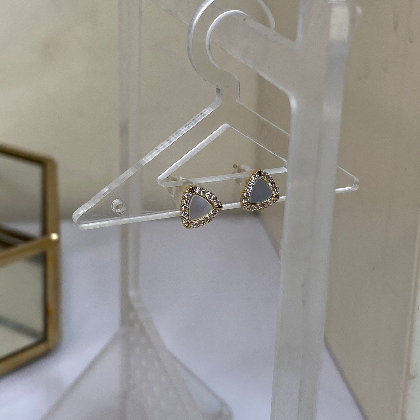Sleek Triangle Studs
