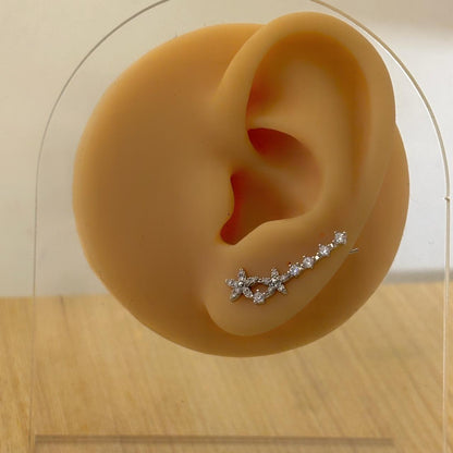 Starlit Climber Silver Earrings