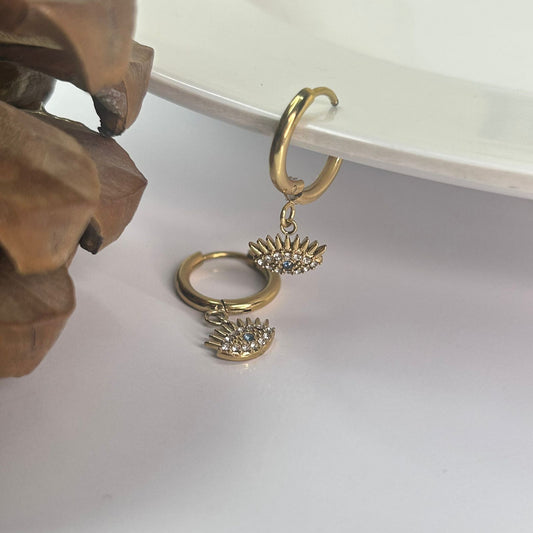 Dainty Evil Eye Earrings