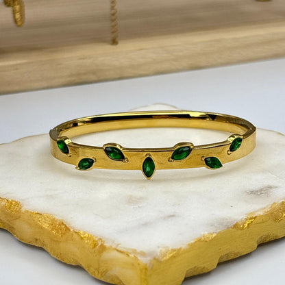 Emerald Leaf Bracelet