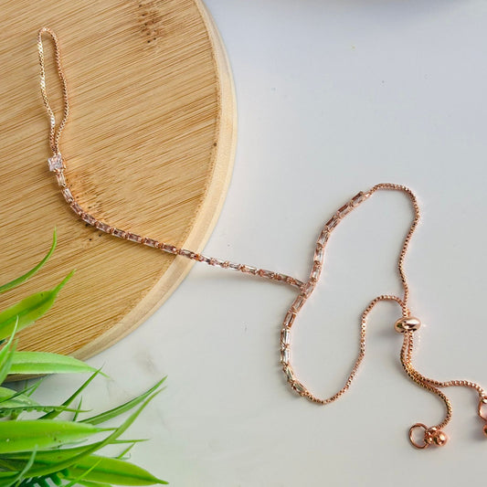 Alaska Tennis Hand Chain( Rose gold)