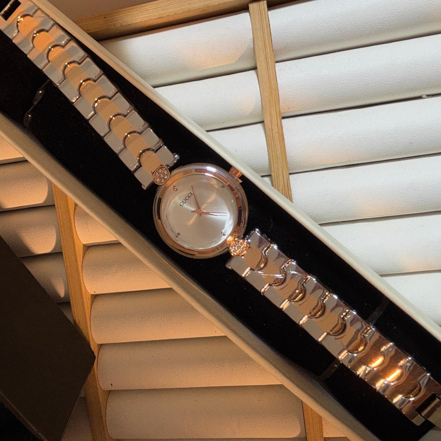 Gucci Stunning D Cut Dual Tone watch