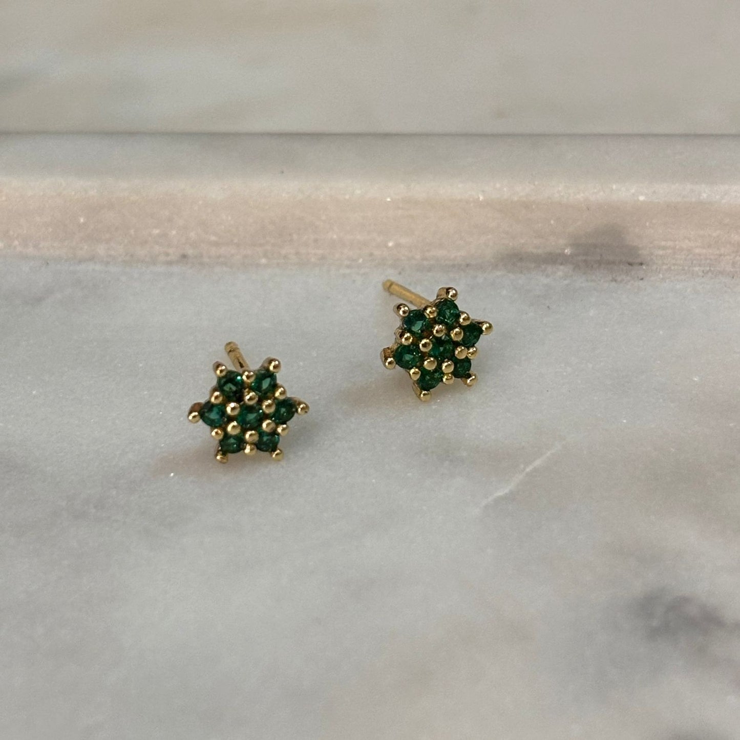 Emerald Mini Meena Earrings