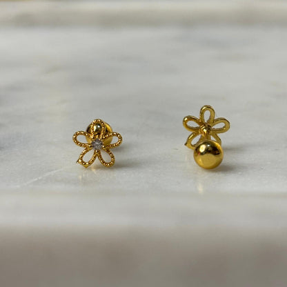Floral Flatback Earrings