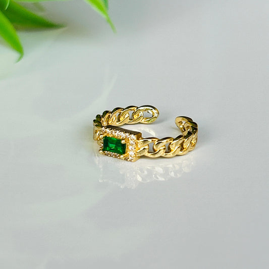 Greek Emerald Ring