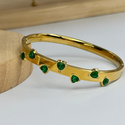 Emerald Heartline Bracelet