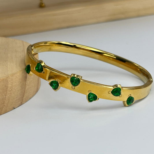 Emerald Heartline Bracelet