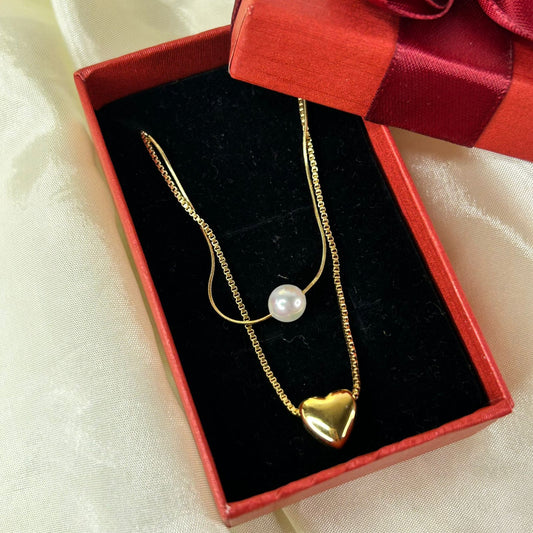 Heart of pearl necklace