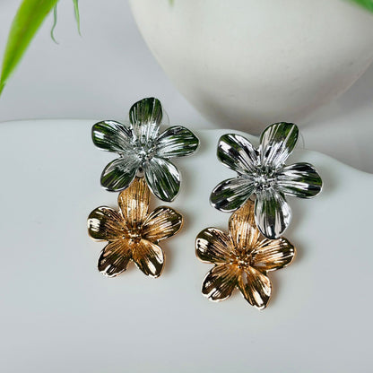 Flowersy Fusion Earrings ( Gold -Silver)