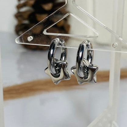 Detachable Star Hoops (Silver)