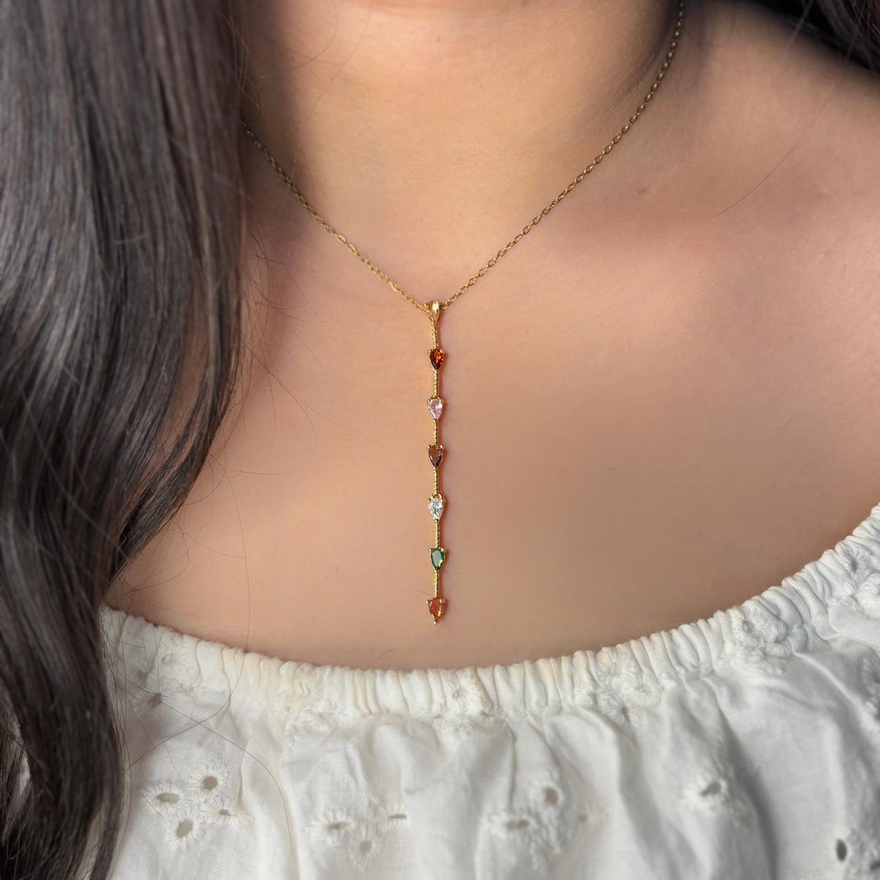 Bejewelled Drop Necklace
