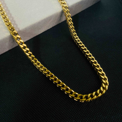 3D Boxxy 18K Gold Plated Chain