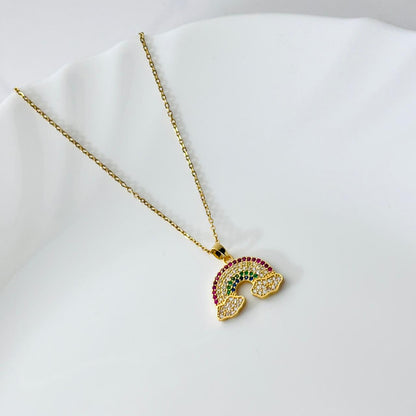 Embellished Rainbow 18K Necklace