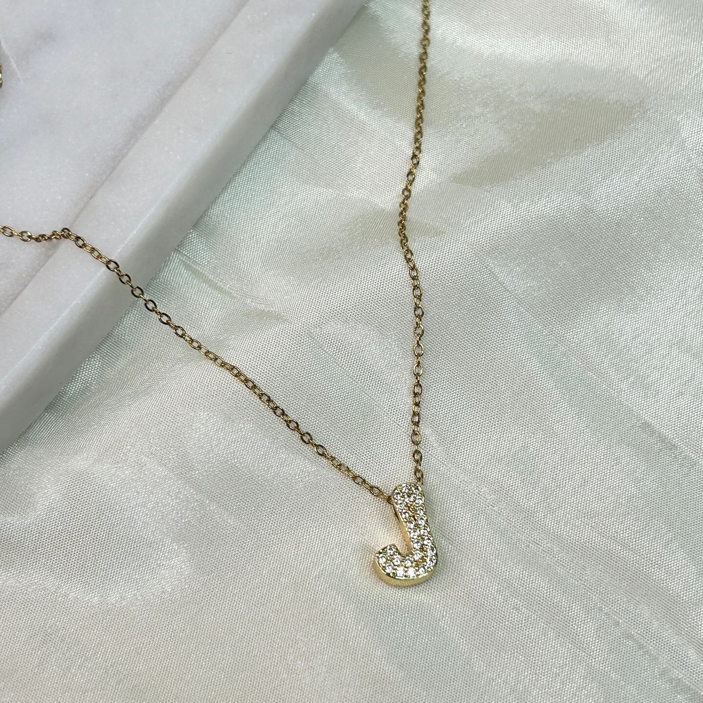 Studded Initial Necklaces