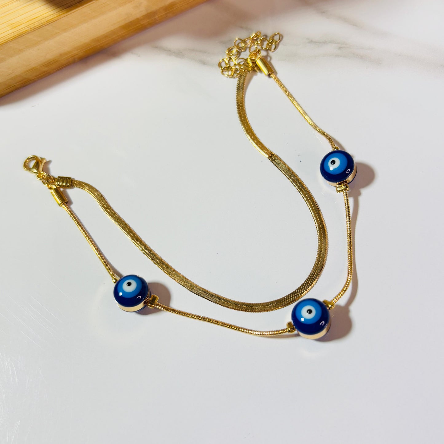 Evil Eye Snake Chain Bracelet