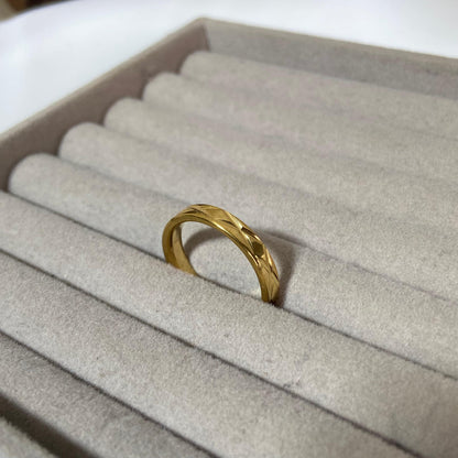 Textured Gold Band Ring