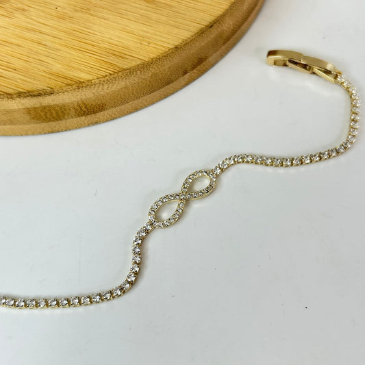 Infinity Tennis Bracelet ( Gold )