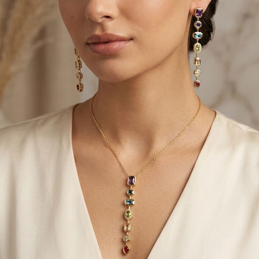 Gemline Bejewelled set  (Gold -Multi Color)