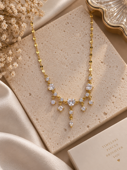 Elysia Heart Demi-Fine Necklace (Gold)