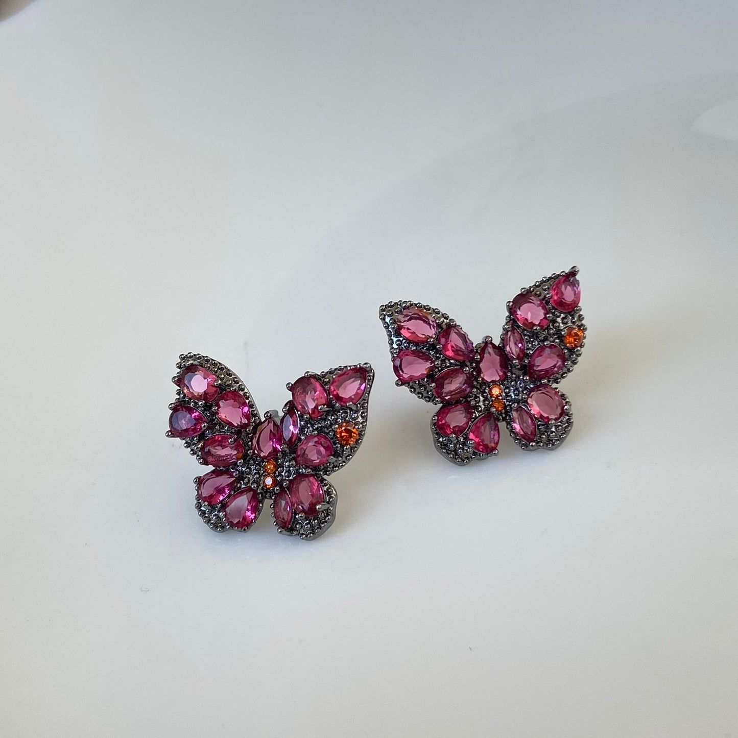 Glam Butterfly Earrings ( Pink)