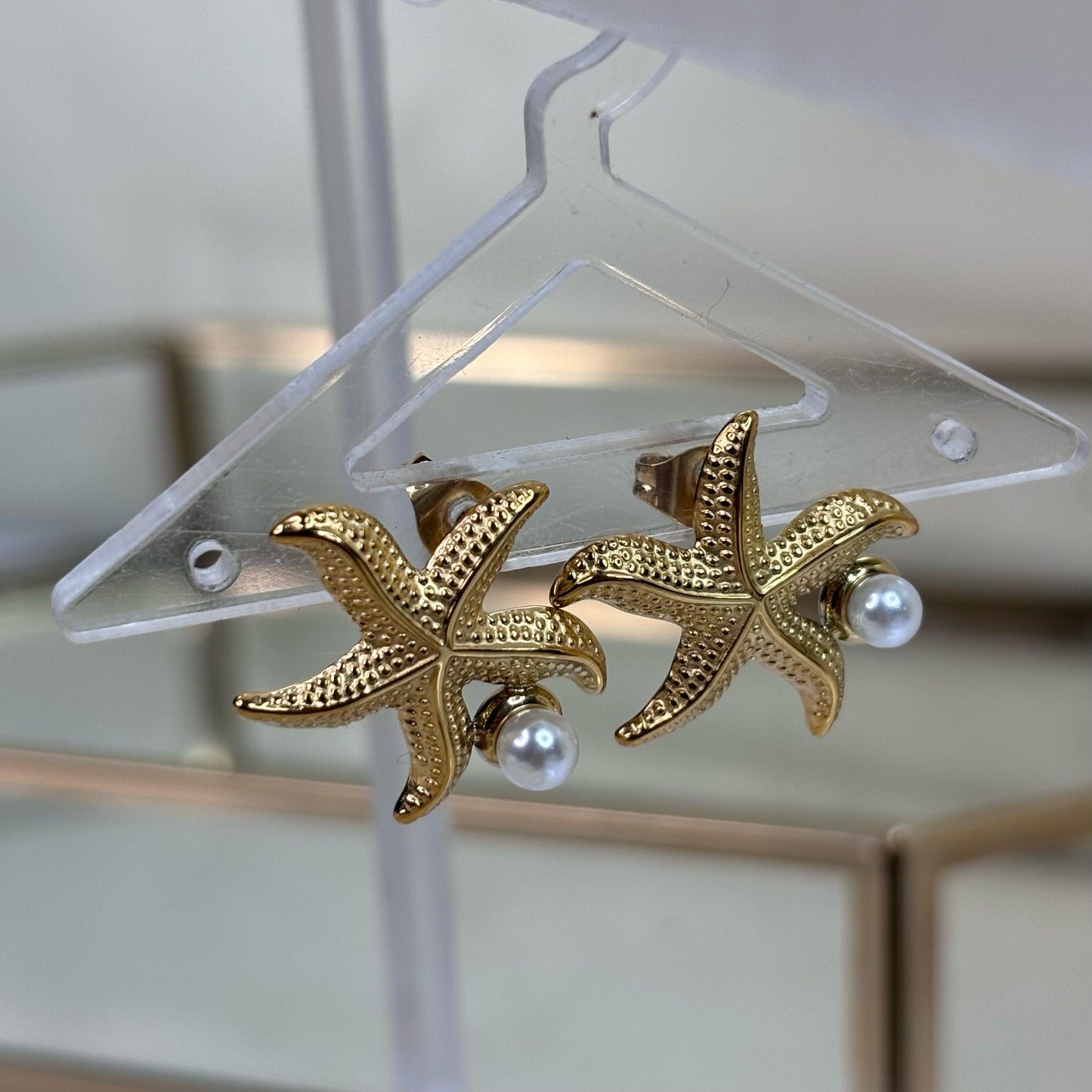 Pearl Starfish Earrings