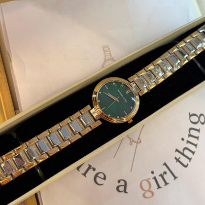 MK Dual Tone Green Watch