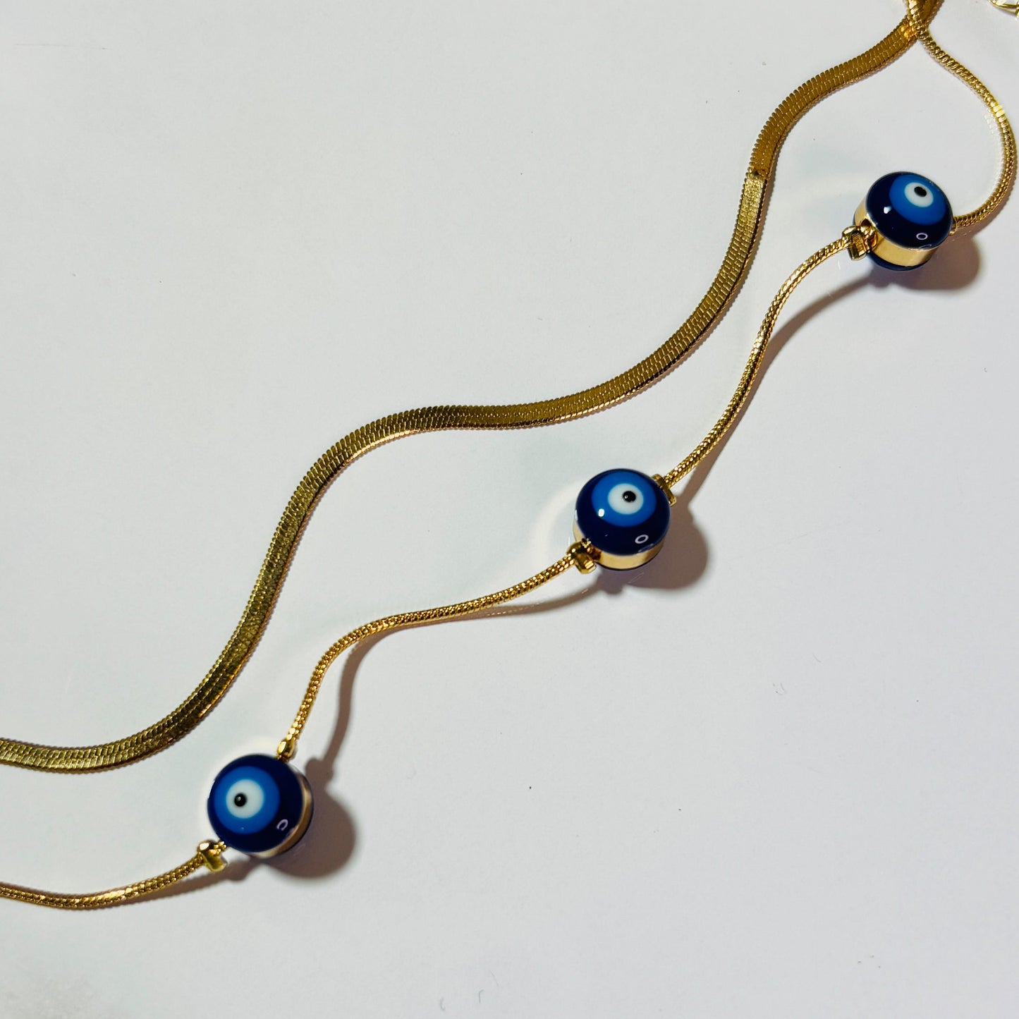 Evil Eye Snake Chain Bracelet