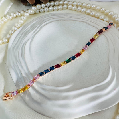 Multi Square Tennis Bracelet