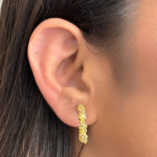 Foil Hoop Clip-On Earring