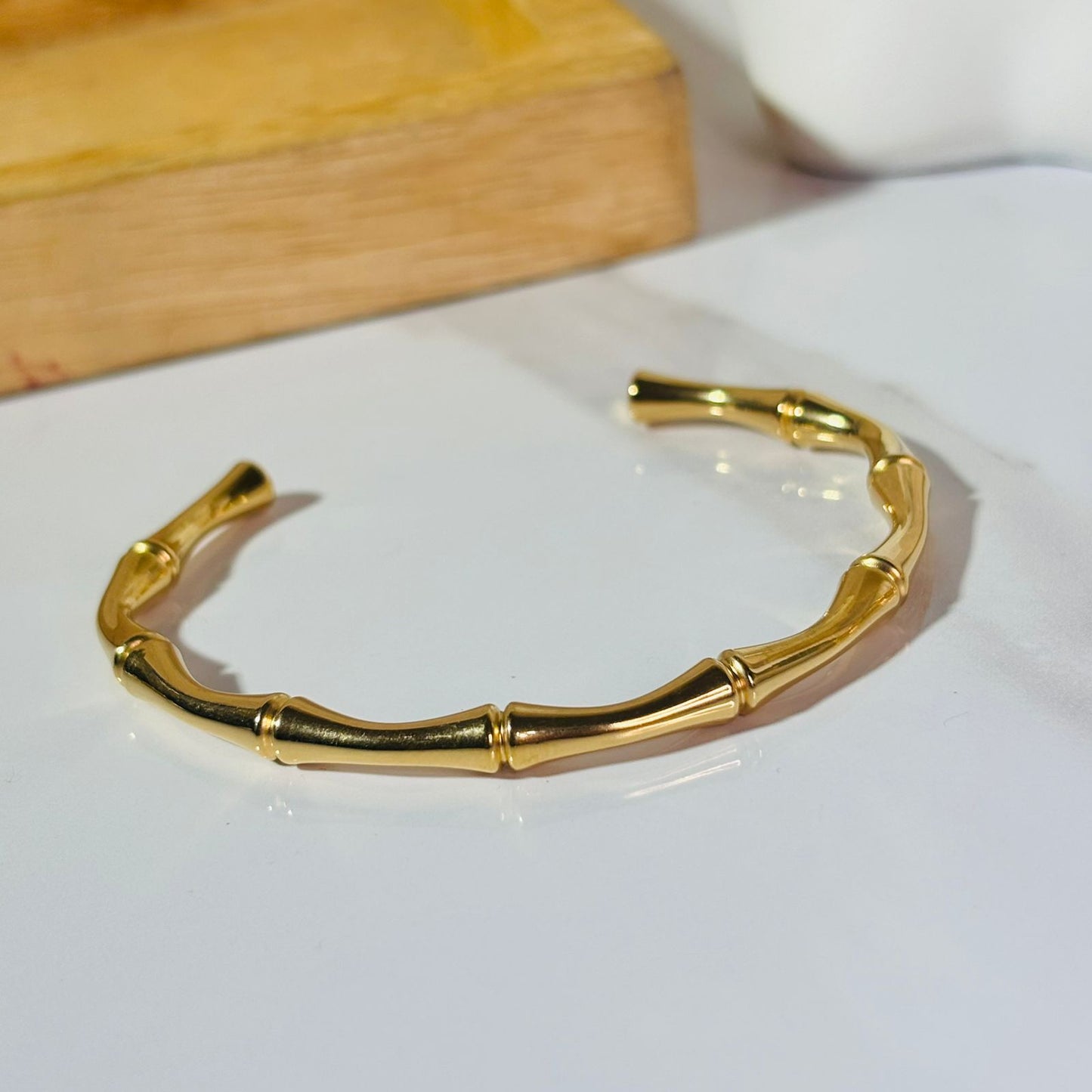 Bamboo Open Cuff Bracelet