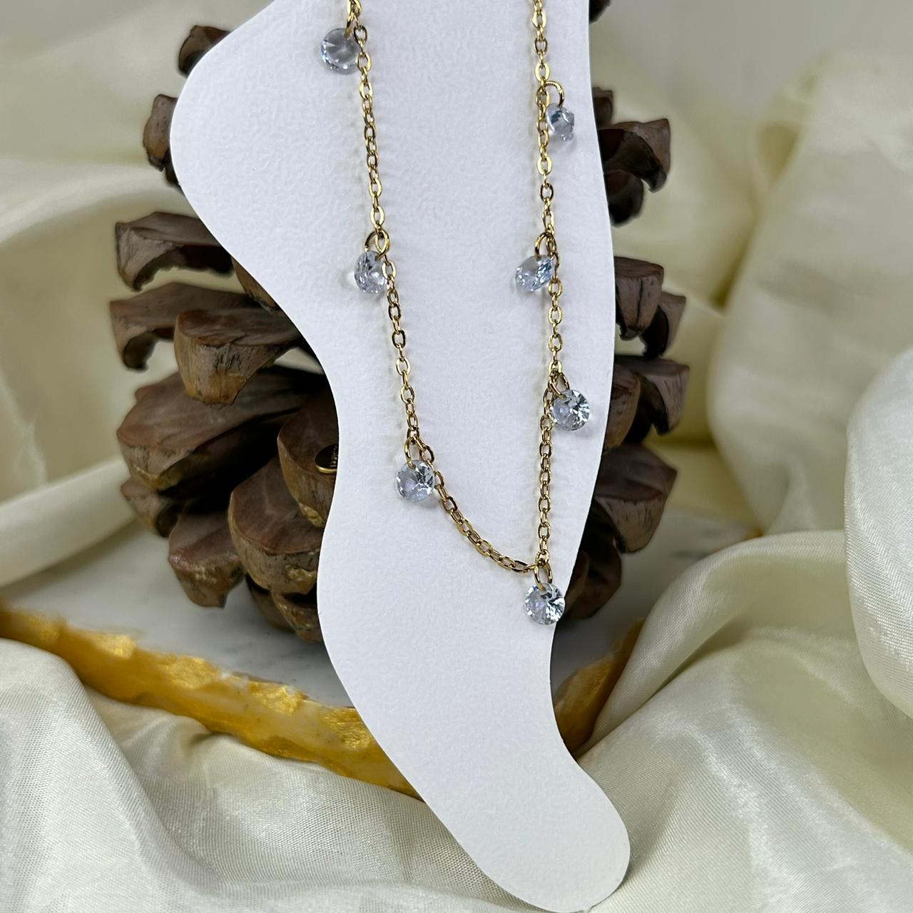 Crystie Gold Anklet