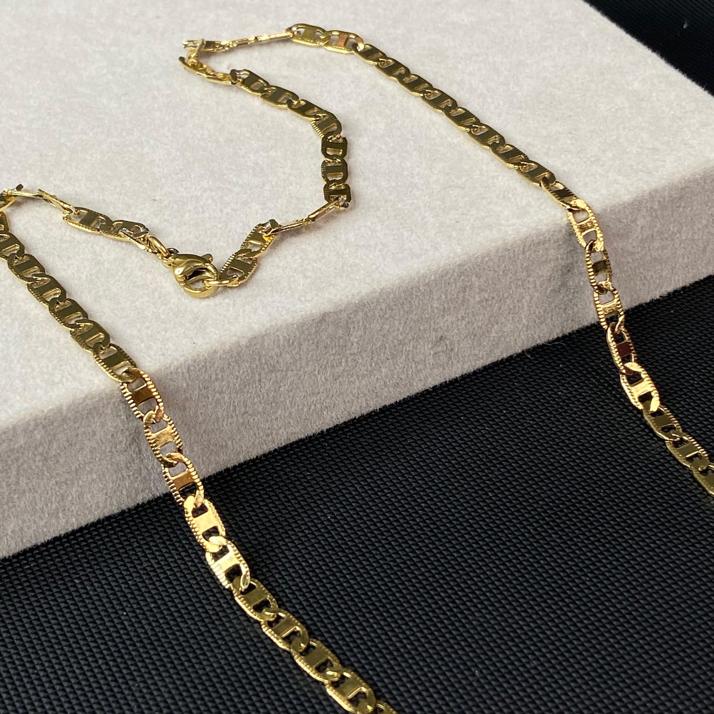 Brisk 18K Gold-Plated Men's Chain 4mm