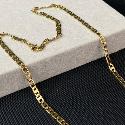 Brisk 18K Gold-Plated Men's Chain 4mm