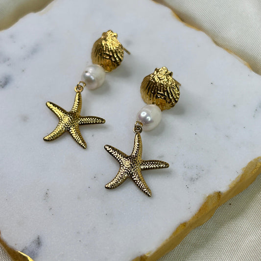 Shell Pearl Earrings