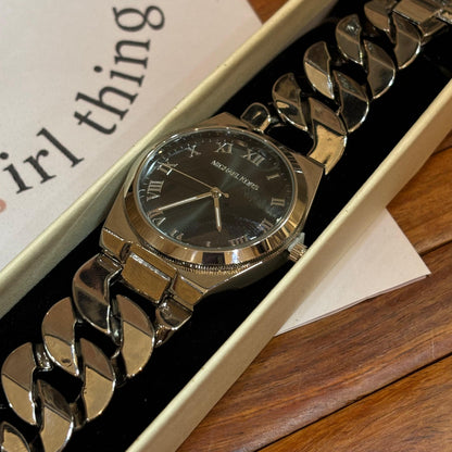 MK Link Watch (Silver - Black)- 32 Mm